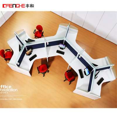 2 Seater Office Furniture Office Counter Design 6 Person/3 Person Office Workstation