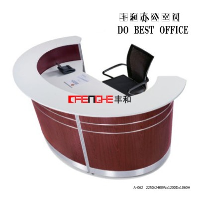 Beauty salon reception counter/curved reception desk design A-062