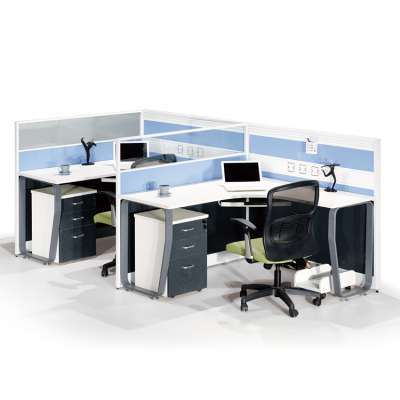 Latest Office Partition Design 2 Person Cubicle Workstation