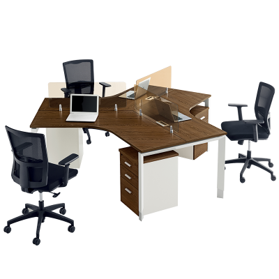 wholesale modular 3 seat office workstation table 3 people  workstation cubicle