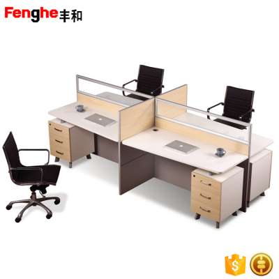 Latest design cubicle 4 people office workstations