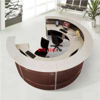 Shop Cash Counter Equipment Design Small Half Round Standing Reception Desk